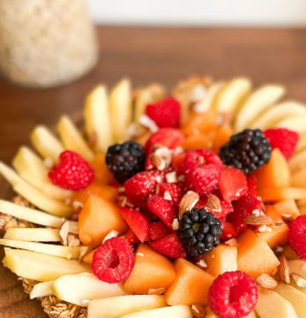 Tarte aux fruits et amande blanche