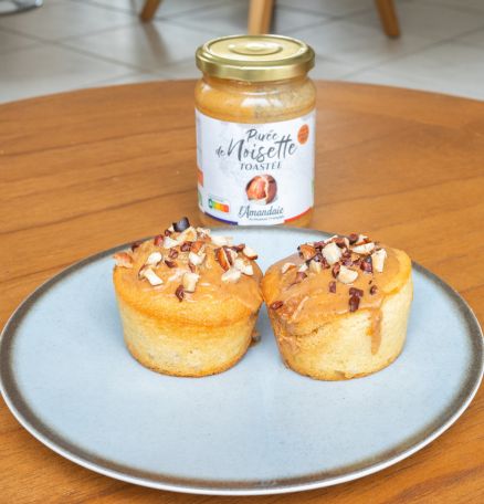 Muffins à la purée de noisette toastée