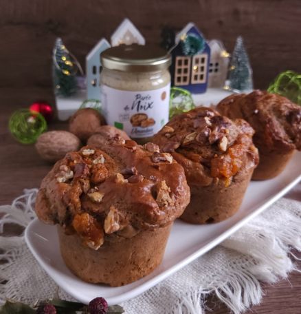 Muffins à la noix et confiture