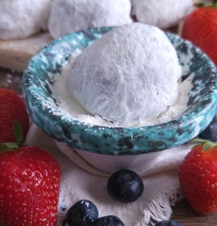 Mochis fraises myrtilles chocolat et confiture