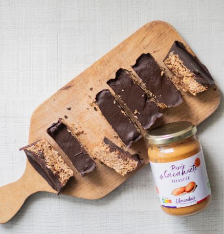 Barres chocolat cacahuète