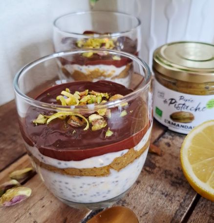 Overnight oat pistache citron